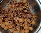A picture of step 2 of Chocolate Hummus.