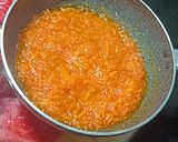 A picture of step 3 of Papaya Halwa.
