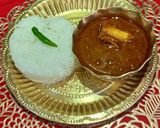 A picture of step 5 of Manshor Jhol / Mutton Bhat.