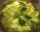 A picture of step 1 of Papaya Pulissery/ Kaplanga Pulissery.