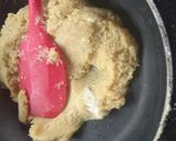 A picture of step 2 of Sattu chocolate ball.