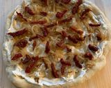 A picture of step 6 of Artichoke, Sun-dried Tomato, and Goat Cheese Pizza.