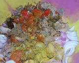A picture of step 1 of Spinach moi moi.