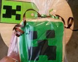 A picture of step 3 of Minecraft cookies with handmade treat tags.