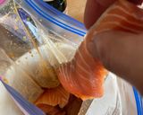 A picture of step 1 of Miso Salmon.
