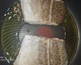 Foto del paso 4 de la receta: Bacalao skrei en salsa de naranja sanguina y puré de calabacín