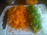 Ñoquis de papas con salsa de pollo y chorizos! 
