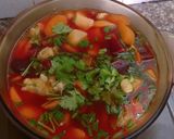 A picture of step 6 of Nutritious Beetroot, Potato, Carrot, and Lotus Seed Soup.