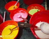 A picture of step 2 of Multi colour Malpua.