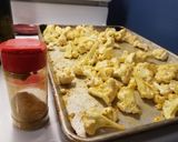 A picture of step 4 of Baked Curry Cauliflower.
