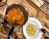 A picture of step 6 of 15 minute Zucchini / courgette pasta.