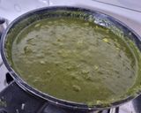 A picture of step 7 of Lasooni palakh paneer.