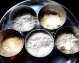 A picture of step 1 of Pink paratha made with soy flour.