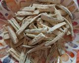 A picture of step 3 of Kurkuri Bhindi (Okra Chips).