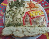 Foto langkah ke 8 dari resep Focaccia Garden (non oven non mixer).