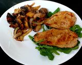 A picture of step 3 of All in One Pan Red Peppered Chicken, Mushrooms+ Onion😋.