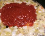 A picture of step 3 of Tagliatelle al ragù di baccalà e melanzane.