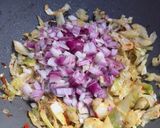 A picture of step 3 of Veggie fried rice #2.