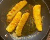 A picture of step 8 of Caribbean spiced pancakes with pineapple.