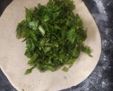 A picture of step 2 of Palak Paratha.