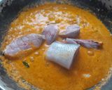 A picture of step 4 of Kerala fish curry.
