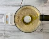A picture of step 7 of Delicious Hummus made with Shiitake powder.