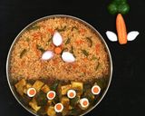 A picture of step 5 of Schezwan Rice.