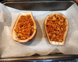Foto del paso 4 de la receta: Berenjenas rellenas de pollo, zanahoria y boniato