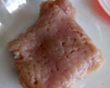 A picture of step 1 of Chicken rice balls with soy dip.