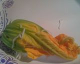 A picture of step 4 of Cheese stuffed zucchini blossoms.