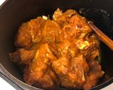 A picture of step 3 of Aam Kasundi Mangsho (Mutton in Raw Mango-Mustard Gravy).