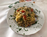 Foto del paso 8 de la receta: Espaguetis con setas champiñones y filete de atún