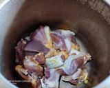 A picture of step 2 of Kosha Mangsho.