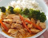 Foto del paso 4 de la receta Pollo agridulce con brócoli y arroz aromático