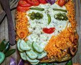 ভেজি ফেস পিৎজা 🍕(Veggie Face Pizza recipe in Bengali) রেসিপি ধাপ - 7 ছবি