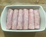 Töltött sonkatekercsek paradicsomos sajtmártásban recept fázis 1 fotója