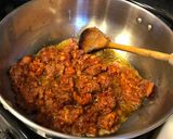 A picture of step 1 of Tomato Basil Sausage Pasta.