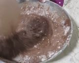 A picture of step 2 of Death by chocolate cake.