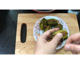 A picture of step 6 of Bharwa Karela.