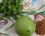 A picture of step 1 of Guava mocktail.