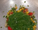 A picture of step 2 of Garlic Palak Pulao From Left Over Rice.