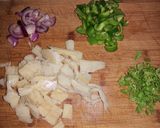 A picture of step 1 of Salted Cod Salad with Potatoes and Carrots.