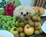 Hình bước làm 5 của món Em chó (cún) bằng bưởi