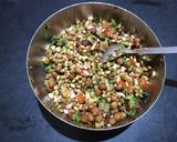 A picture of step 3 of Sprouts chana basket chat.