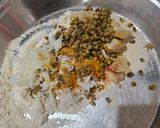 A picture of step 1 of Moong paratha (protein rich).