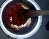 A picture of step 3 of Minced meat served with rice.