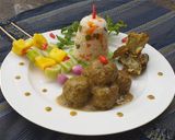 Foto langkah ke 6 dari resep Bola Gulai, Liwet Sayur, Acar & Keripik.