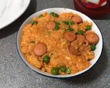 A picture of step 3 of Tomato ketchup fried rice with omelette (kid’s omurice).