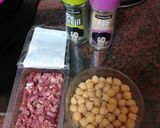 Foto del paso 5 de la receta: Crema de zanahorias, calabaza y batata con garbanzos refritos con jamón serrano
