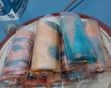 Foto langkah ke 7 dari resep Dadar gulung pelangi..🌈.